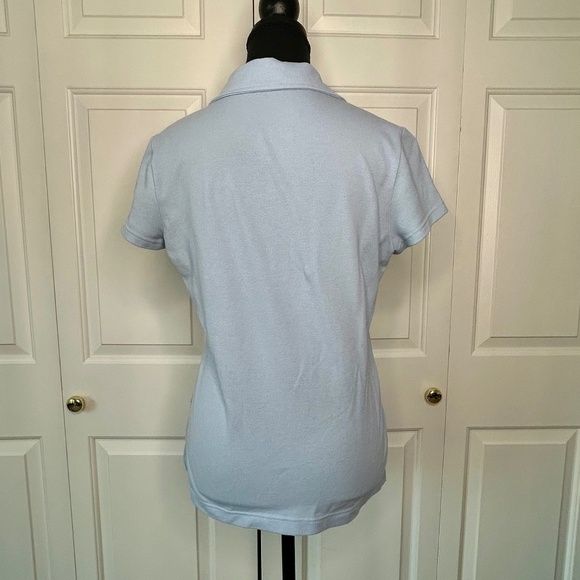 Lacoste Light Blue Collared Polo Shirt in Size 40 /L - Picture 4 of 5